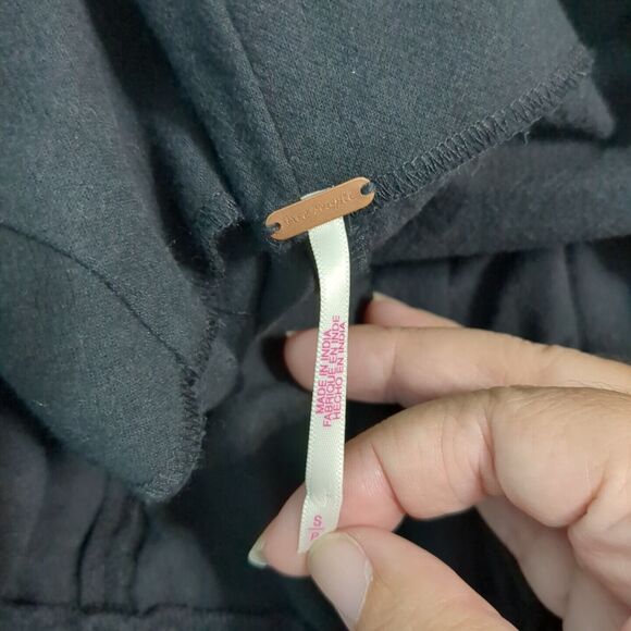 Free People Womens Black Paperbag Harem Wide Leg Drawstring Pants small - Picture 4 of 4